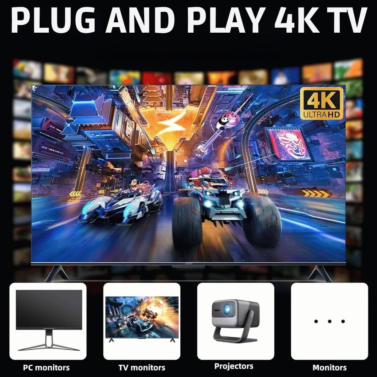 Grafika 4K HDMI na moderních TV