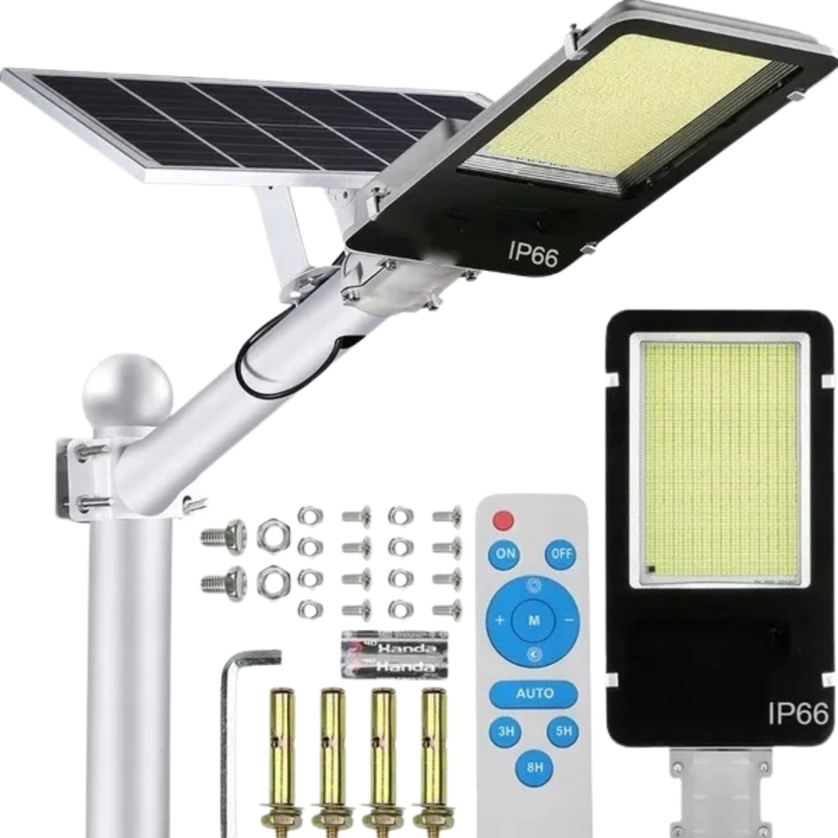 Lămpi solare 2x1 rezistente la apă pentru iluminat exterior