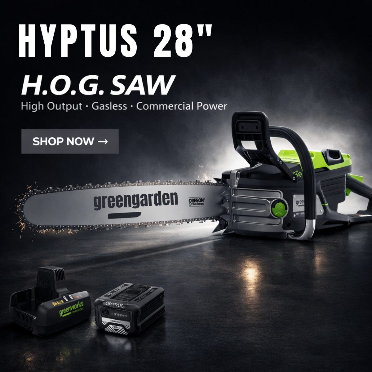 HYPTUS 82V ferăstrău cu lanț pe acumulator